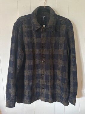 Madewell Men’s Twill Shirt-Jacket in Broken Plaid Size Small